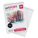 artPOP! Mixed Media Pads - 9" x 12", 60 sheets, Pkg of 2 (One pad open)