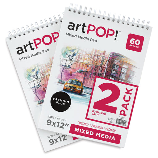 artPOP! Mixed Media Pads - 9" x 12", 60 sheets, Pkg of 2 View 1