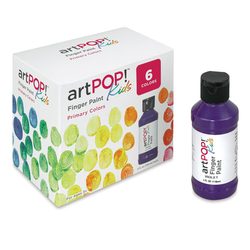 artPOP! Kids Finger Paint Set (Violet finger paint outside of set) View 1