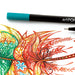 artPOP! Fineliner Pens - Set of 24 (close-up of feather drawing and pen)