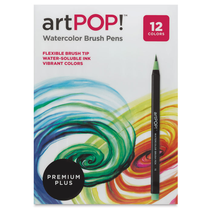 artPOP! Watercolor Brush Pens - Set of 12 (Front of package)