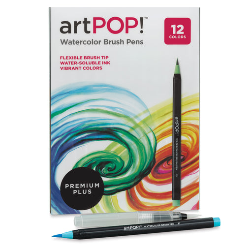 artPOP! Watercolor Brush Pens - Set of 12 (Brush marker outside of packaging) View 1