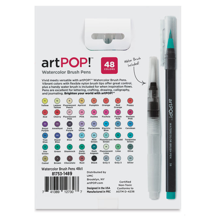 PACETAP 48 Colors Coloring Markers, Dual Tip Watercolor Brush Pen