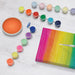 artPOP! Craft Paint Set - Set of 6, Neon Colors, 2.5 ml (Assorted paint pots shown with sample painting)