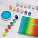 artPOP! Craft Paint Set - Set of 6, Rainbow Colors, 2.5 ml (Assorted paint pots shown with sample painting)