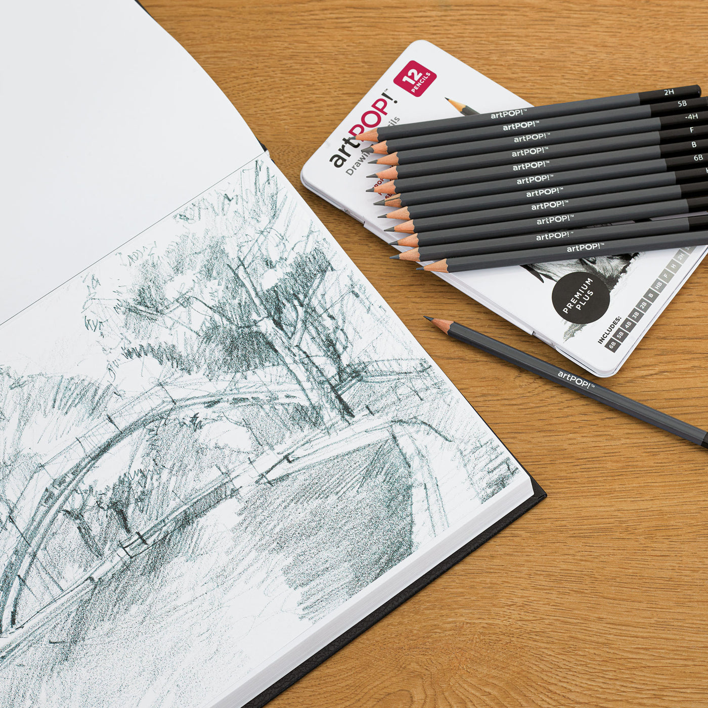 Graphite Drawing Pencils, Set of 12 artPOP!