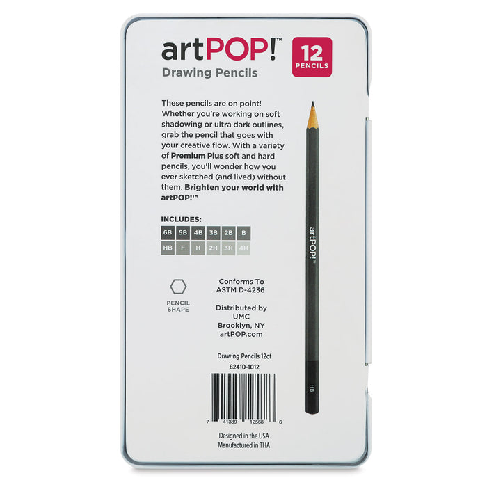 artPOP! Drawing Pencils - Set of 12 (back of tin)