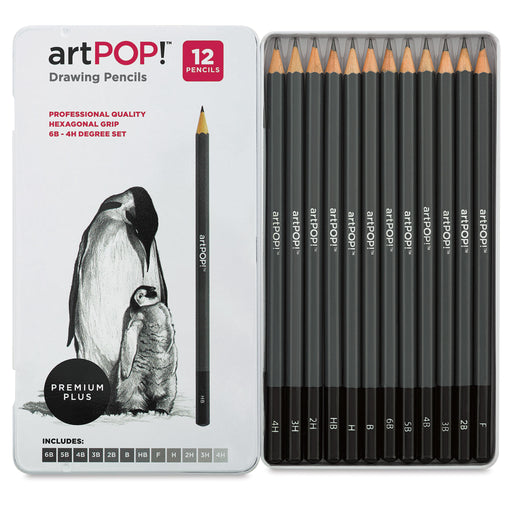 artPOP! Drawing Pencils - Set of 12 (front of tin and set contents) View 1