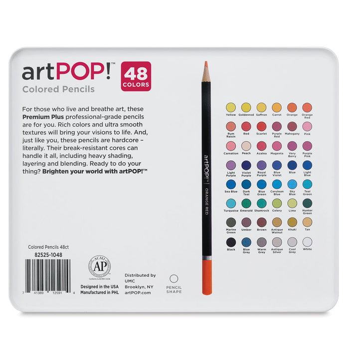 artPOP! Premium Plus Colored Pencils - Set of 48 (Back of set)