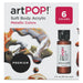 artPOP! Soft Body Acrylic Paint Sets - Set of 6, Metallic Colors, 2 oz bottles (Front of packaging)