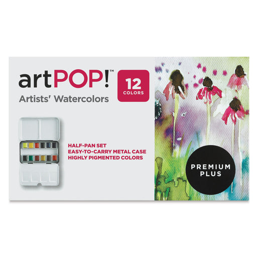 artPOP! Watercolor Half Pan Sets - Set of 12, Half Pans (Front of packaging) View 2