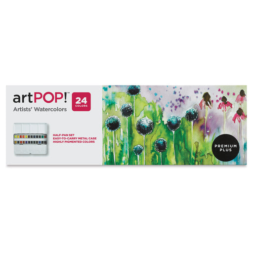 artPOP! Watercolor Half Pan Sets - Set of 24, Half Pans (Front of packaging) View 2