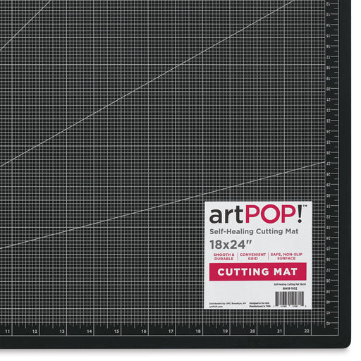 artPOP! Self-Healing Cutting Mat - 18" x 24" (Close-up of bottom right corner and label) View 2