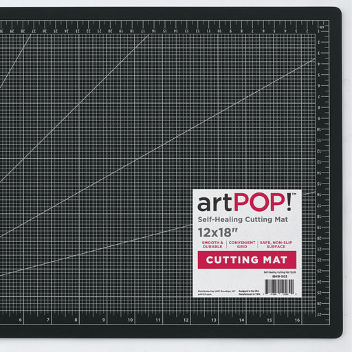 artPOP! Self-Healing Cutting Mat - 12" x 18" (Close-up of bottom right corner and label) View 2
