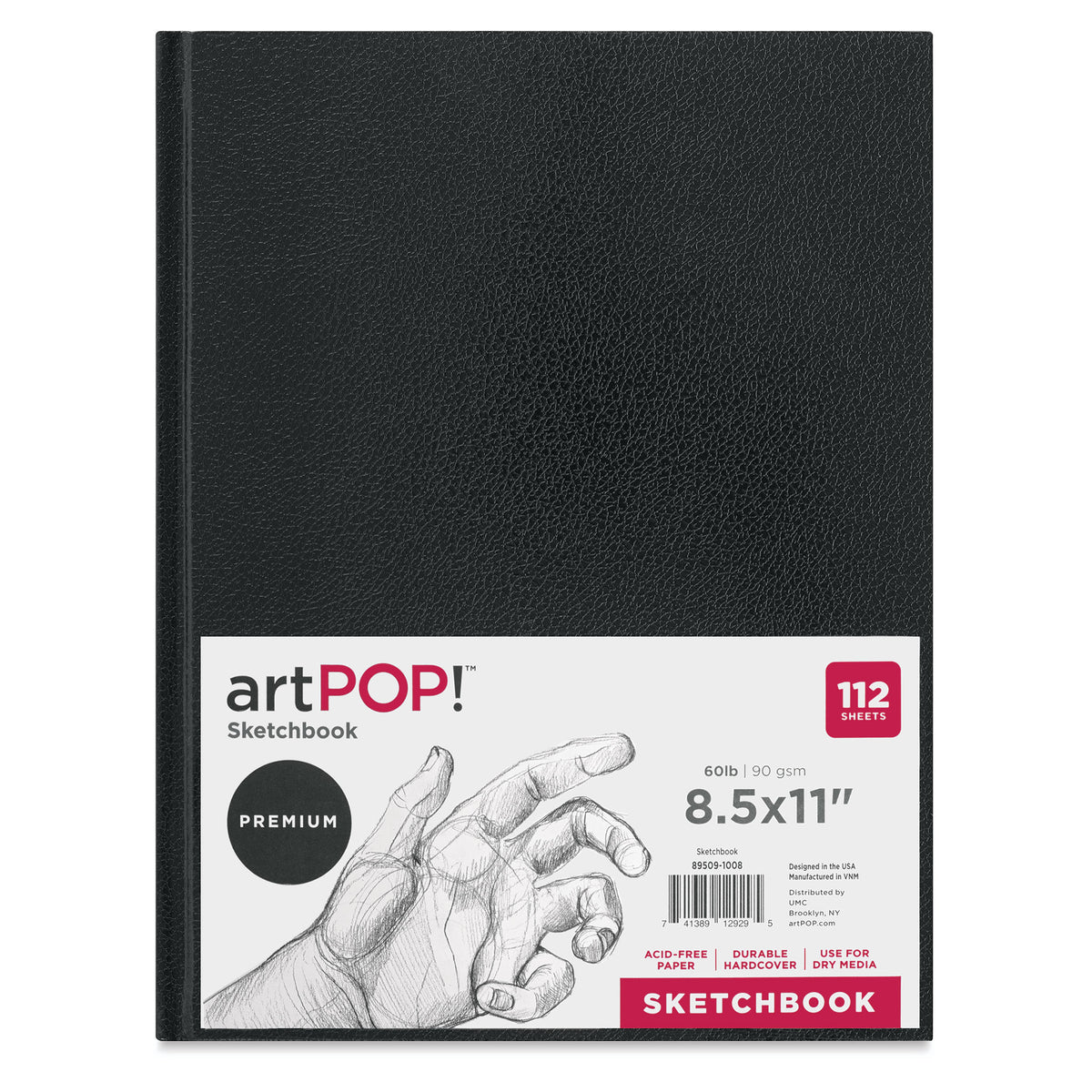 Sketchbook, Hardbound, 8.5 x 11, 100 Sheets - Pack of 2